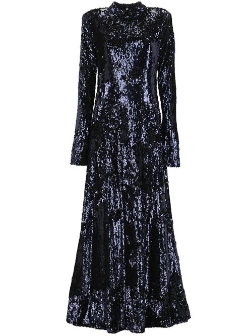 Navy blue sequins maxi dress ROTATE BIRGERCHR | 1144112318BCR13082318